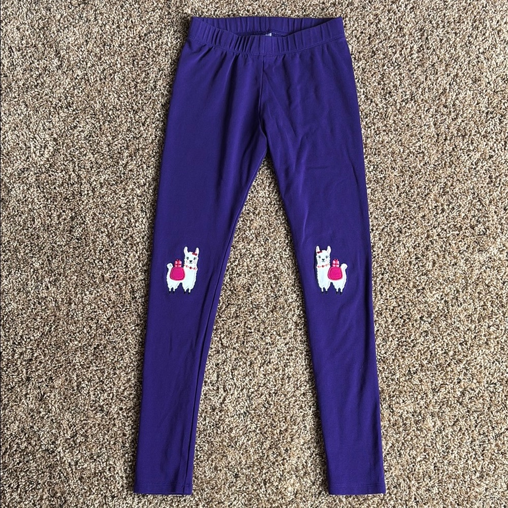 Gymboree Llama Purple Leggings Girls Size 12